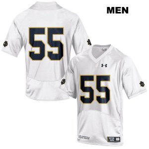 Notre Dame Fighting Irish Men's Jarrett Patterson #55 White Under Armour No Name Authentic Stitched College NCAA Football Jersey FUK7499HK